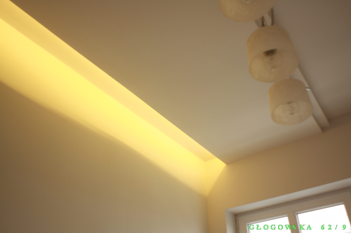 pokój nr2-zabudowa sufitu i oświetlenie LED