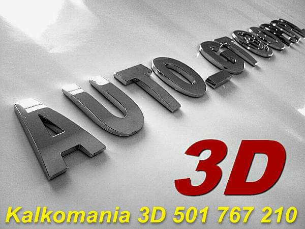 litery 3d kalkomania 3d